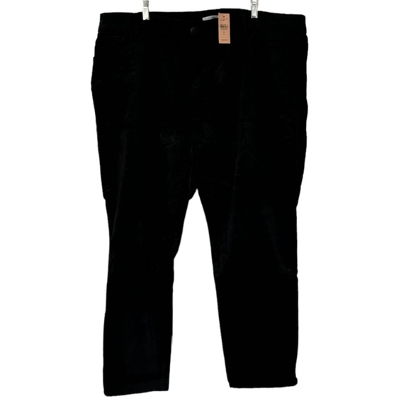 LOFT Plus Black Midrise Velour Skinny Pants size 22 NWT - Picture 3 of 16